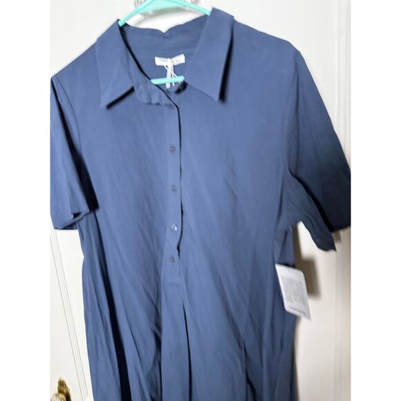 Nordstrom Rack STITCHDROP Navy Blue Athletic Polo Shirt Mini Dress Womens XL NWT - Picture 3 of 6